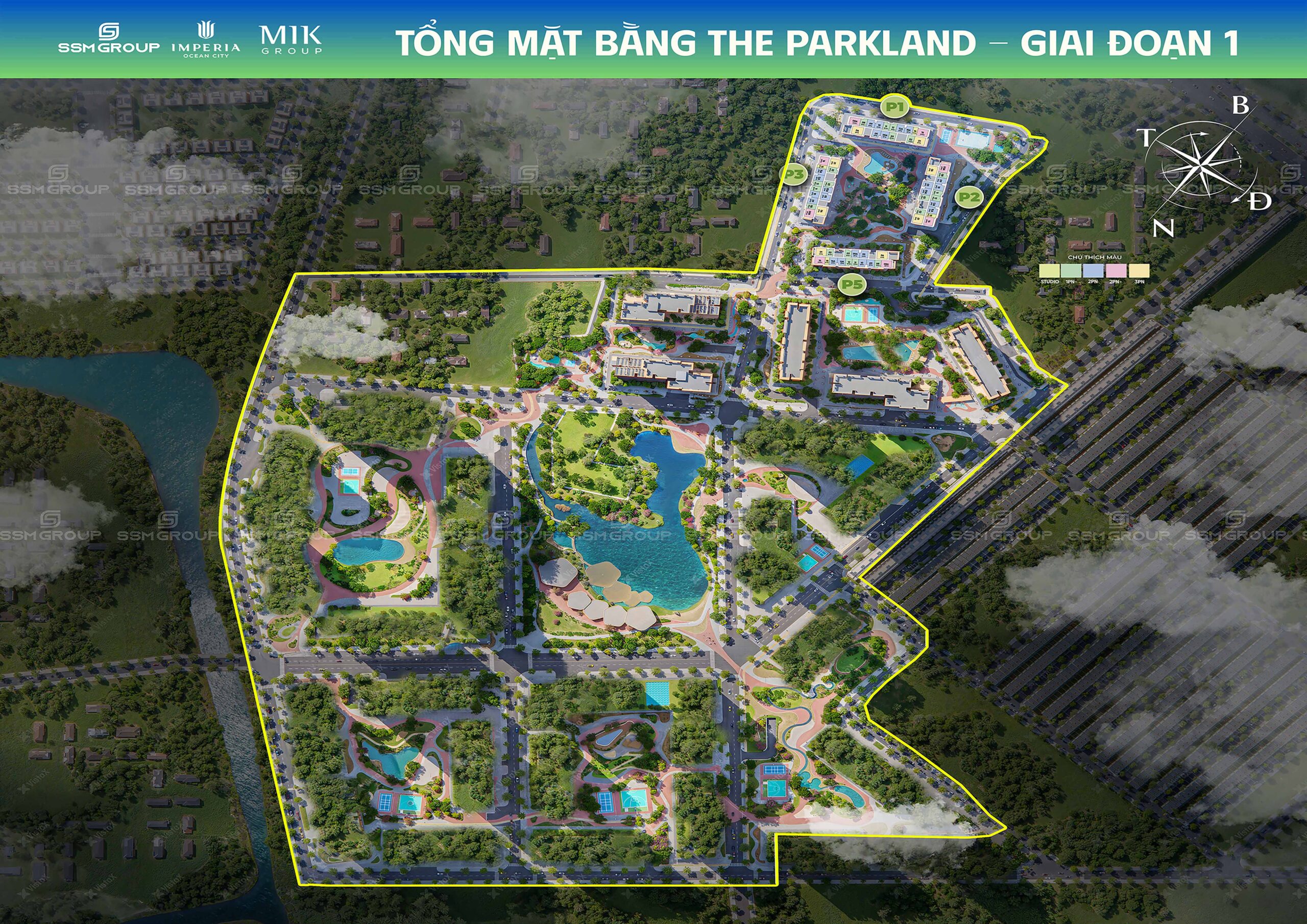 Tổng Mặt Bằng Chung Cư Ocean Park 2 MIK The Parkland