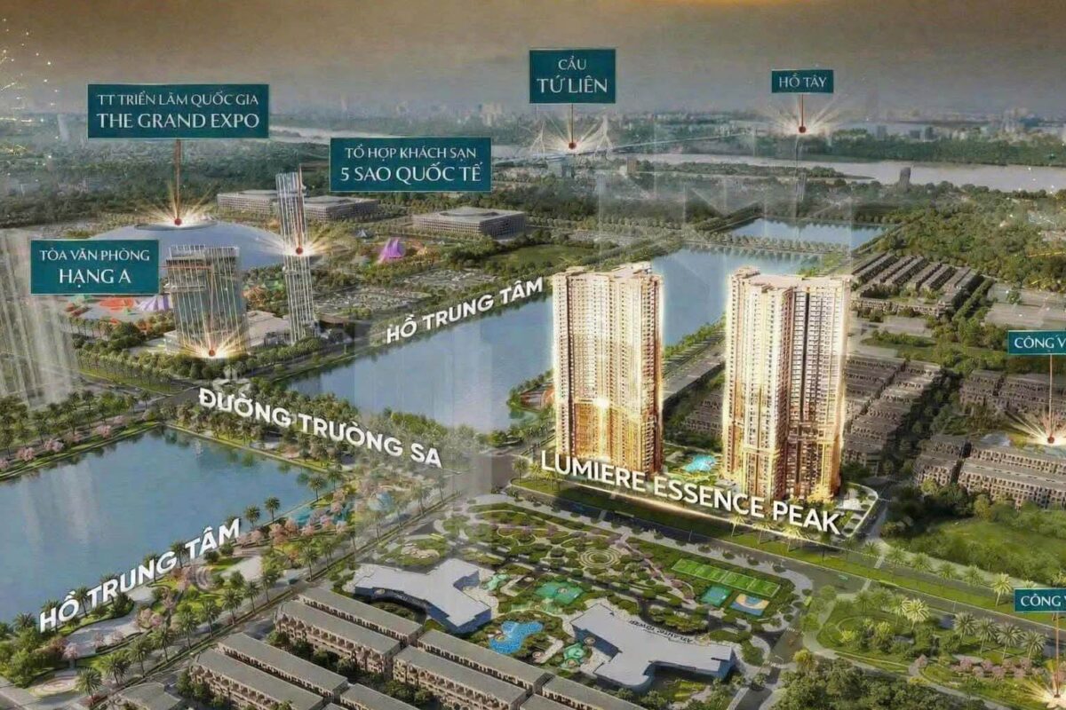 Phối cảnh tổng thể dự án Lumiere Essence Peak Vinhomes Cổ Loa