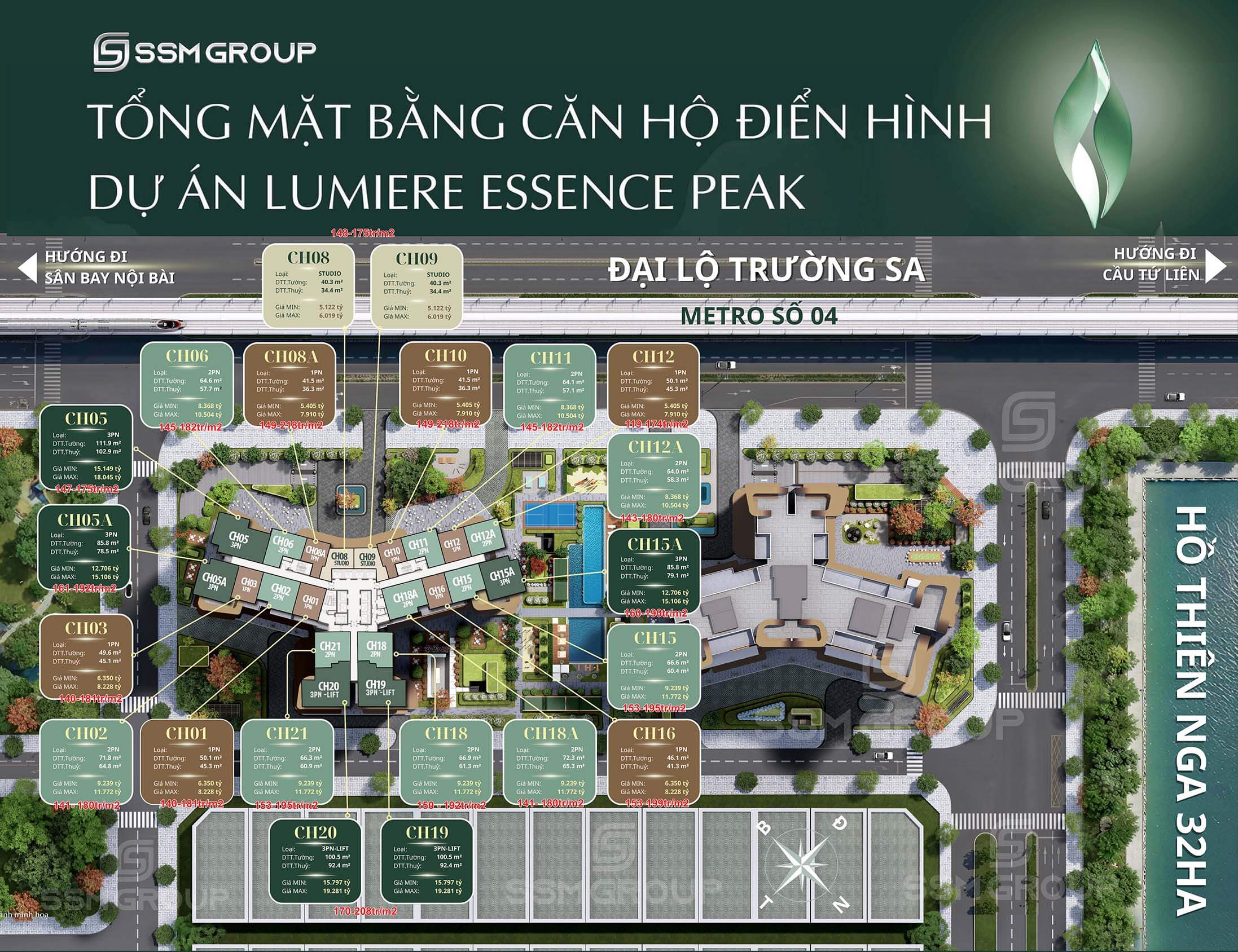 mặt bằng LUMIÈRE Essence Peak vinhomes cổ loa