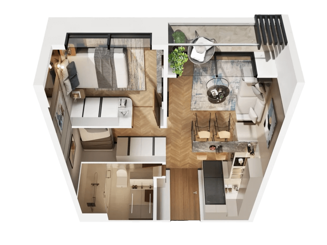 Căn hộ 1 ngủ+ chung cư Masteri Grand Coast Vinhomes Ocean Park 2