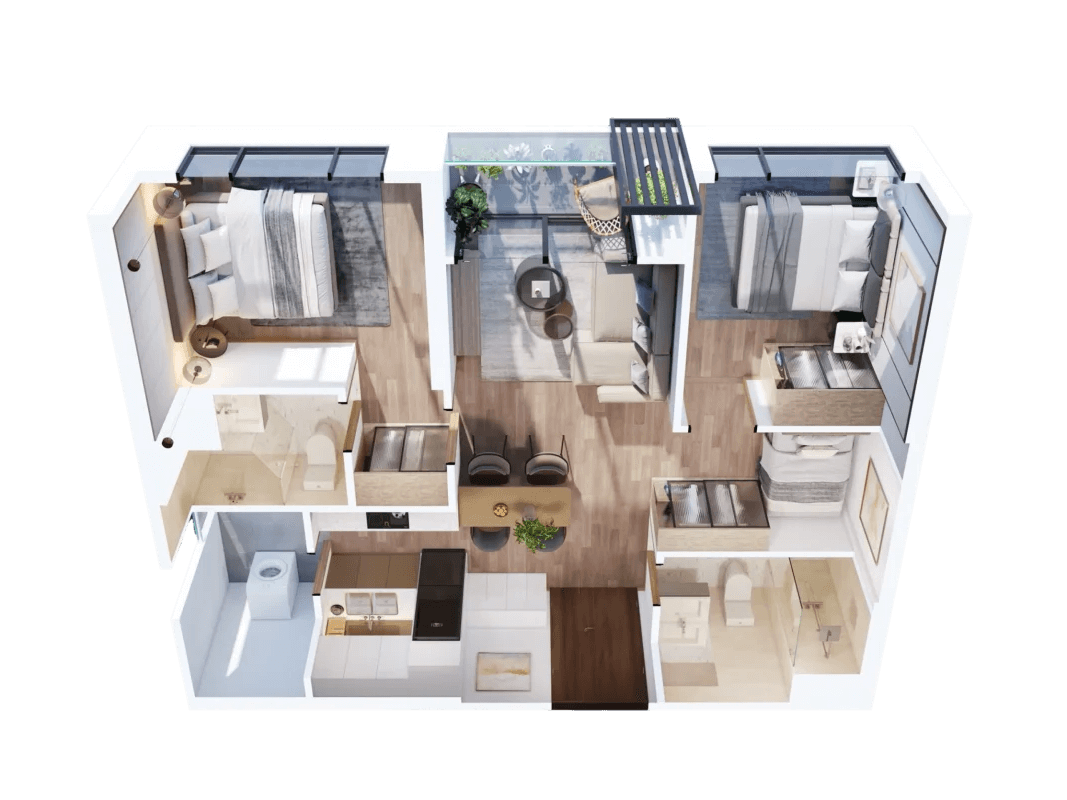 Căn-hộ-2-ngủ+-chung-cư-Masteri-Grand-Coast-Vinhomes-Ocean-Park-2 