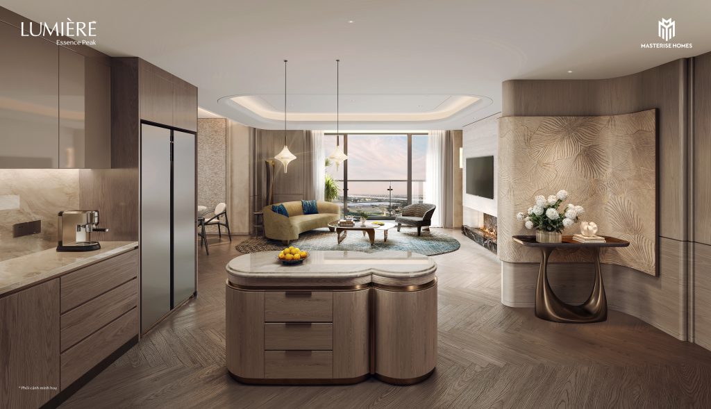không gian bếp căn hộ chung cư Lumiere Essence Peak
