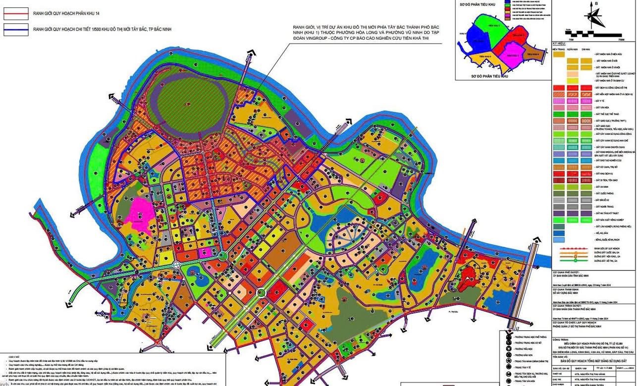 Quy Hoạch 1/500 Mặt bằng Vinhomes Bắc Ninh